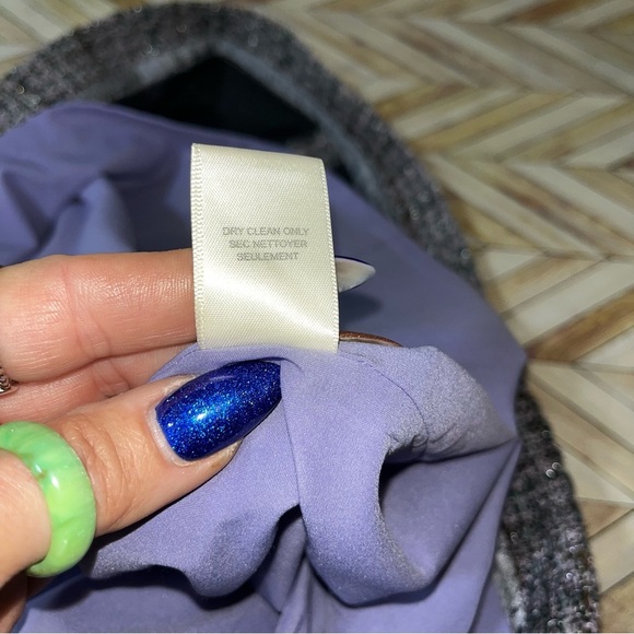 Rebecca Taylor 2 Pc Purple Tweed Dress Jacket‎ A Line Silk Classic Retro Office - Picture 13 of 16